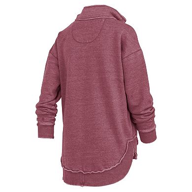 Women's Pressbox Garnet Florida State Seminoles Northfork Sojourn Poncho Quarter-Zip Sweatshirt