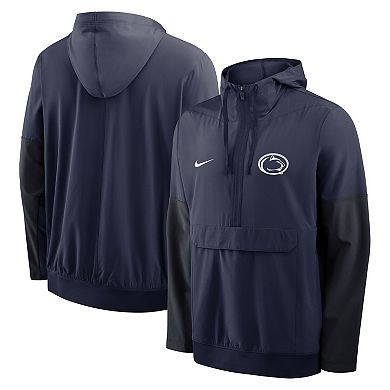 Men's Nike Navy Penn State Nittany Lions Anorak Half-Zip Hoodie Jacket