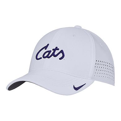 Men's Nike White Kansas State Wildcats 2025 On-Field Performance Flex Hat