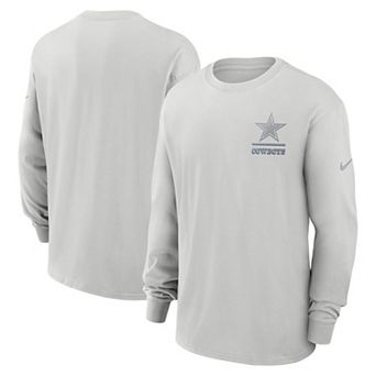 Men's Nike Gray Dallas Cowboys Essential Heavy Max90 Long Sleeve T-Shirt