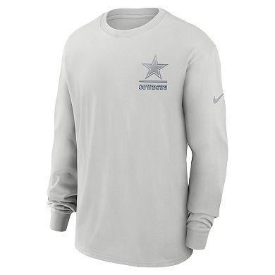 Men's Nike Gray Dallas Cowboys Essential Heavy Max90 Long Sleeve T-Shirt