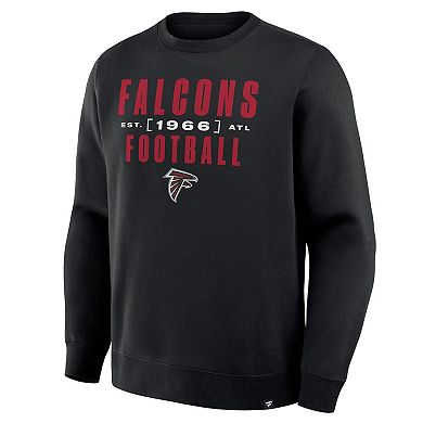 Men's Fanatics Black Atlanta Falcons Powerful Throw Legacy Pullover Sweatshirt