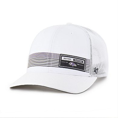 Men's '47 White Baltimore Ravens Rangefinder Trucker Adjustable Hat