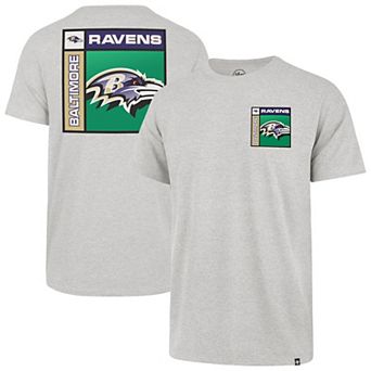 Men's '47 Gray Baltimore Ravens Chrome Plate Franklin T-Shirt