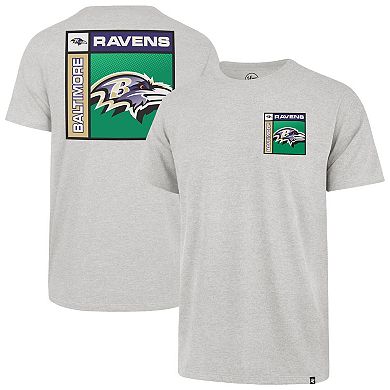 Men's '47 Gray Baltimore Ravens Chrome Plate Franklin T-Shirt