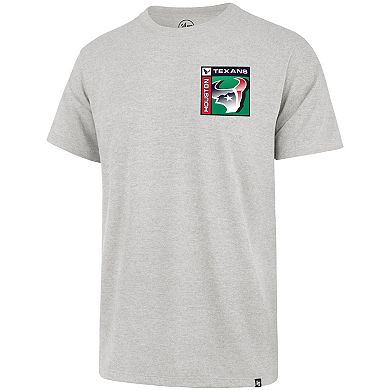 Men's '47 Gray Houston Texans Chrome Plate Franklin T-Shirt