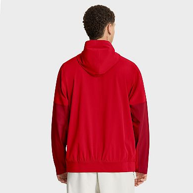 Men's Nike Scarlet Ohio State Buckeyes Anorak Half-Zip Hoodie Jacket