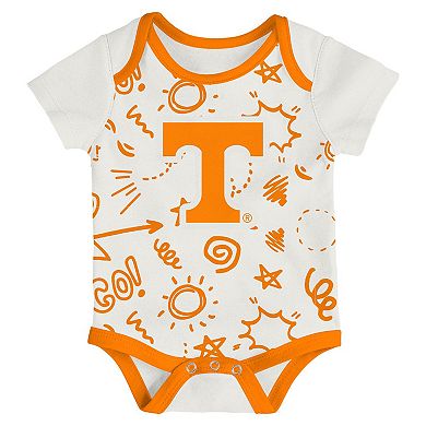Newborn & Infant Outerstuff Tennessee Volunteers Three-Pack All Day Play Bodysuit Set