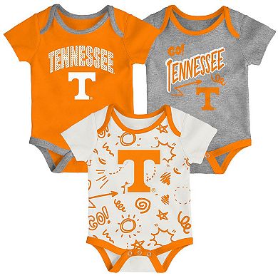 Newborn & Infant Outerstuff Tennessee Volunteers Three-Pack All Day Play Bodysuit Set