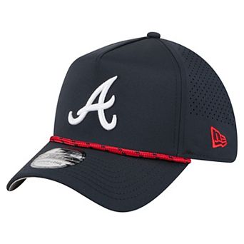 Men's New Era Navy Atlanta Braves 39THIRTY A-Frame Perforated Flex Hat