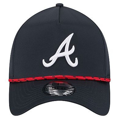 Men's New Era Navy Atlanta Braves 39THIRTY A-Frame Perforated Flex Hat