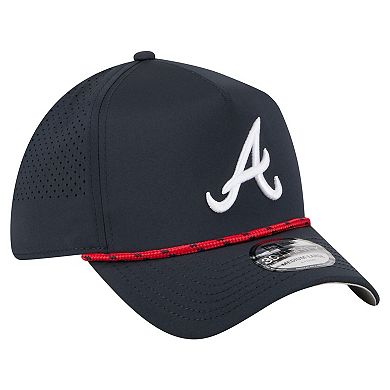 Men's New Era Navy Atlanta Braves 39THIRTY A-Frame Perforated Flex Hat