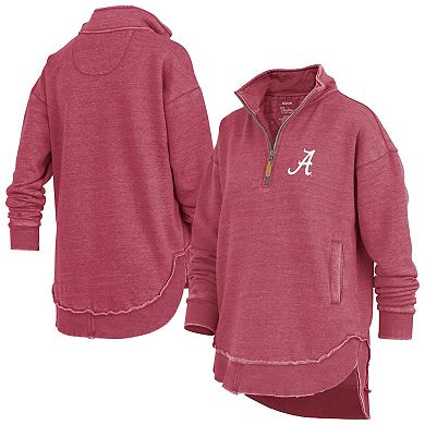 Women's Pressbox Crimson Alabama Crimson Tide Northfork Sojourn Poncho Quarter-Zip Sweatshirt