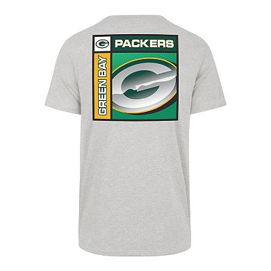 Men's '47 Gray Green Bay Packers Chrome Plate Franklin T-Shirt