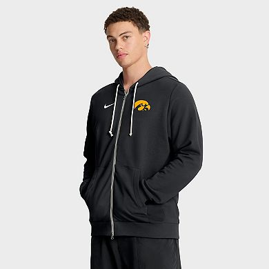 Men's Nike Black Iowa Hawkeyes 2025 Sideline Standard Issue Dri-FIT Full-Zip Hoodie