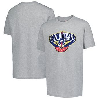 Youth Fanatics Heather Gray New Orleans Pelicans Primary Logo T-Shirt