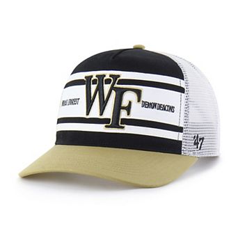 Youth '47 Black/Gold Wake Forest Demon Deacons Super Stripe Hitch Adjustable Trucker Hat