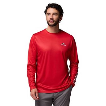 Men's Columbia Red Georgia Bulldogs PHG Terminal Shot Long Sleeve T-Shirt
