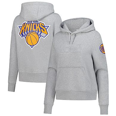 Women's Lol Gray New York Knicks Icon Pullover Hoodie