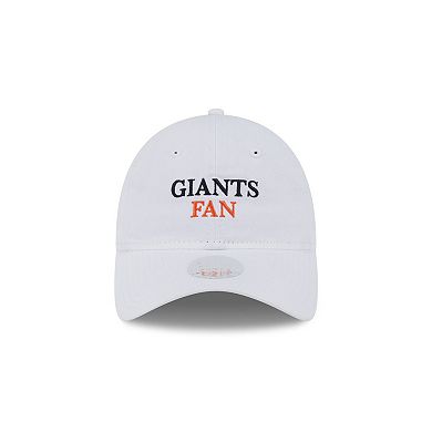 Women's New Era White San Francisco Giants Team Fan 9TWENTY Adjustable Hat