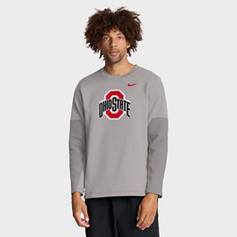 Men's Nike Gray Ohio State Buckeyes 2025 Sideline Coach Performance Long Sleeve T-Shirt