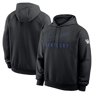 Men's Nike Black Kentucky Wildcats Premium Raglan Performance Pullover Hoodie