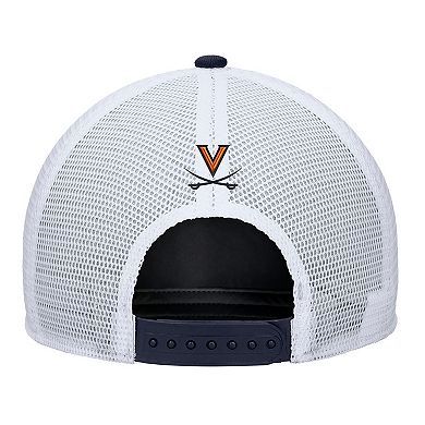 Men's Nike Navy Virginia Cavaliers 2025 On-Field Rise Trucker Performance Adjustable Hat