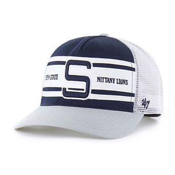 Youth '47 Navy/Gray Penn State Nittany Lions Super Stripe Hitch Adjustable Trucker Hat