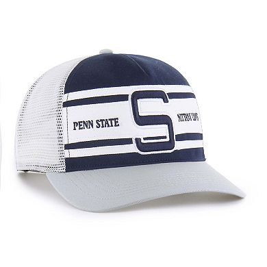 Youth '47 Navy/Gray Penn State Nittany Lions Super Stripe Hitch Adjustable Trucker Hat