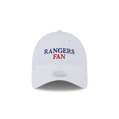 Women's New Era White Texas Rangers Team Fan 9TWENTY Adjustable Hat
