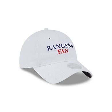 Women's New Era White Texas Rangers Team Fan 9TWENTY Adjustable Hat