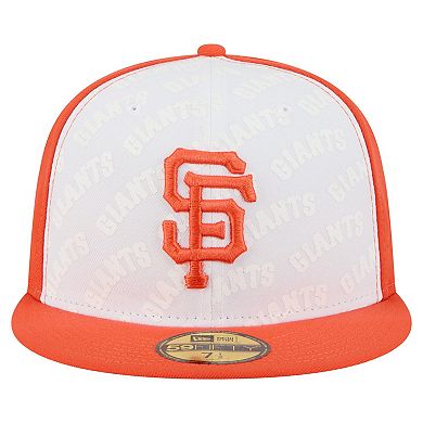 Men's New Era White/Orange San Francisco Giants Repeat 59FIFTY Fitted Hat