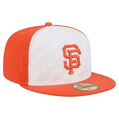 Men's New Era White/Orange San Francisco Giants Repeat 59FIFTY Fitted Hat