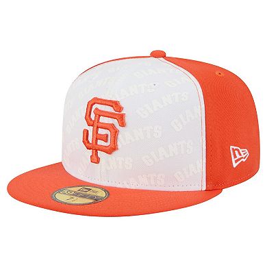 Men's New Era White/Orange San Francisco Giants Repeat 59FIFTY Fitted Hat