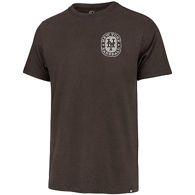 Men's '47 Brown New York Mets Back Canyon Franklin T-Shirt