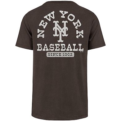 Men's '47 Brown New York Mets Back Canyon Franklin T-Shirt