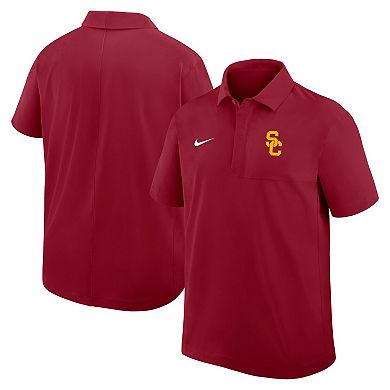 Men's Nike Cardinal USC Trojans 2025 Coaches Sideline Polo