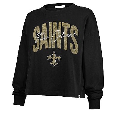 Women's '47 Black New Orleans Saints Muse Sydney Long Sleeve T-Shirt