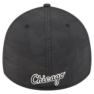 Men's New Era Black Chicago White Sox Tonal Camo 39THIRTY Flex Hat