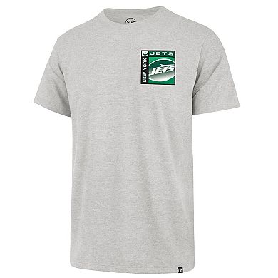 Men's '47 Gray New York Jets Chrome Plate Franklin T-Shirt
