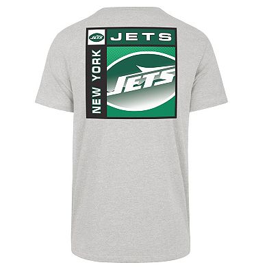 Men's '47 Gray New York Jets Chrome Plate Franklin T-Shirt