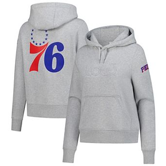 Women's Lolë Gray Philadelphia 76ers Icon Pullover Hoodie