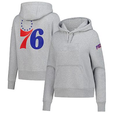 Women's Lol Gray Philadelphia 76ers Icon Pullover Hoodie