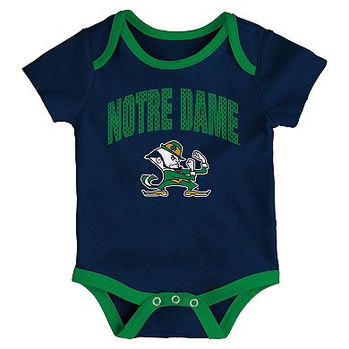Newborn & Infant Outerstuff Notre Dame Fighting Irish Three-Pack All Day Play Bodysuit Set
