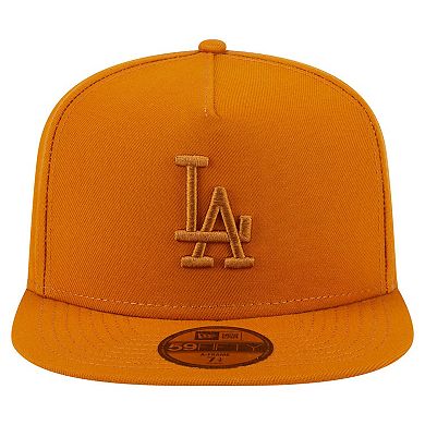 Men's New Era Orange Los Angeles Dodgers Color Pack A-Frame 59FIFTY Fitted Hat