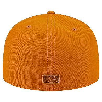 Men's New Era Orange Los Angeles Dodgers Color Pack A-Frame 59FIFTY Fitted Hat