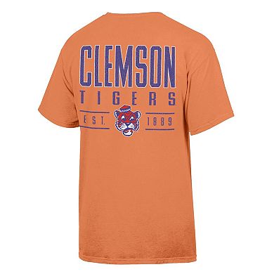 Men's ComfortWash Orange Clemson Tigers Big Name T-Shirt