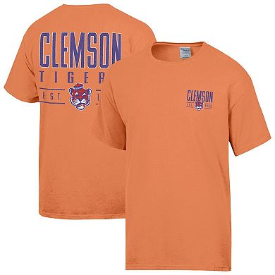 Men's ComfortWash Orange Clemson Tigers Big Name T-Shirt
