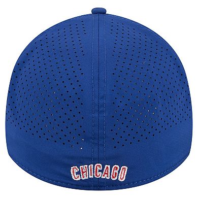 Men's New Era Royal Chicago Cubs 39THIRTY A-Frame Perforated Flex Hat