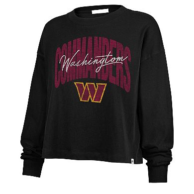 Women's '47 Black Washington Commanders Muse Sydney Long Sleeve T-Shirt